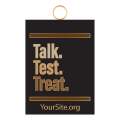 Talk. Test. Treat. - Soft Enamel Key Chain 1 Sided