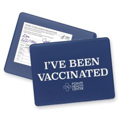 personalized Blue vaccination card holder