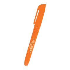 personalized orange highlighter with clip and an imprint saying callaway printing