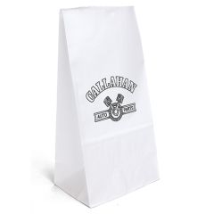 white paper bag with an imprint saying Callahan Auto Parts