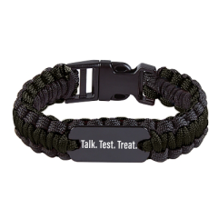 Talk. Test. Treat. - Bracelet With Metal Plate