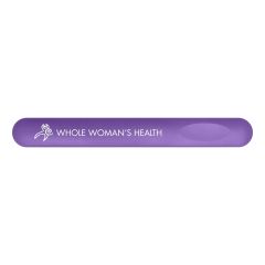 purple nail file with an imprint of whole woman's health