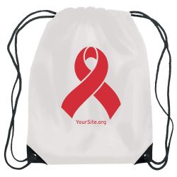World AIDS Day Ribbon Drawstring Bag