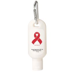 World AIDS Day Ribbon Sunscreen Carabiner - 1 Oz.