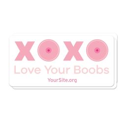 XOXO Breast Cancer Awareness Sticker