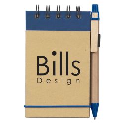 Brown Paper Notepad with Pen