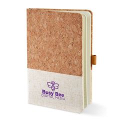 Cork And Heathered Fabric Notebook