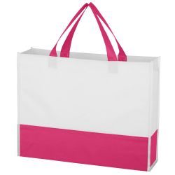 Custom Pink Dual Color Gusset Tote Bag