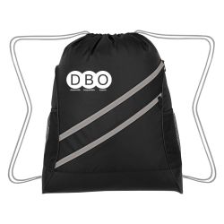 Double Zip Nylon Drawstring Bag