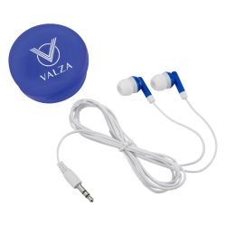 Earbuds with Travel Protective Plastic Case