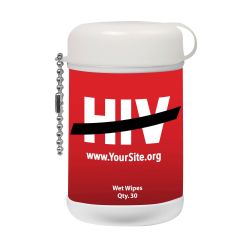 End Hiv Mini Wet Wipe Canister