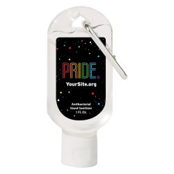 Gay Pride Neon Hand Sanitizer Carabiner - 1 Oz.