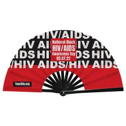 NBHAAD HIV/AIDS Pattern Snap Fan