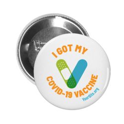 Covid-19 Vaccine Bandage Button