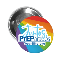 Juntos PrEParados Pride - Rainbow Button Pin