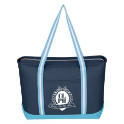 Large Heavy Cotton Zippered Admiral Tote Bag