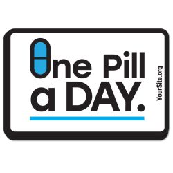 One Pill A Day Sticker