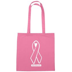 Pink Ribbon Breast Cancer Awareness Cotton Tote Bag