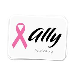 Pink Ribbon Ally Breast Cancer Awareness Sticker