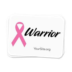 Pink Ribbon Warrior Breast Cancer Awareness Sticker