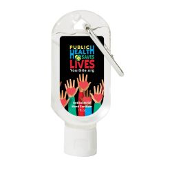 Public Health Saves Lives - 1 Oz. Hand Sanitizer With Carabiner
