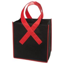 Red Ribbon Grocery Tote Bag