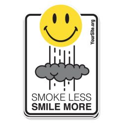 Smoke Less Smile More Sticker