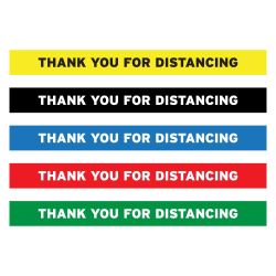 Thank You For Distancing Floor Decal - 24" X 4"