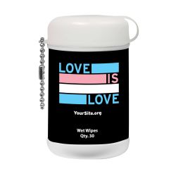Trans Love Is Love Mini Wet Wipe Canister