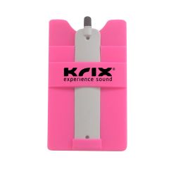 Pink Silicone Phone Wallet w/ Stylus