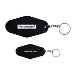 Vaccinated Motel Keychain Tag
