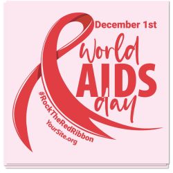 World AIDS Day Ribbon Sticker